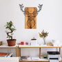 Wallity Escultura de Pared Deer Negro y Nogal